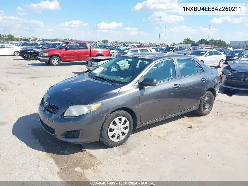 2010 Toyota Corolla Le VIN: 1NXBU4EE8AZ260211 Lot: 40484985