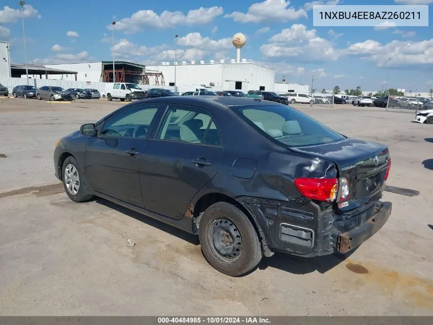 2010 Toyota Corolla Le VIN: 1NXBU4EE8AZ260211 Lot: 40484985