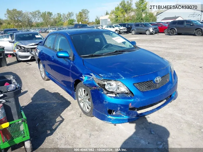 2010 Toyota Corolla S VIN: 2T1BU4EE3AC433070 Lot: 40487862