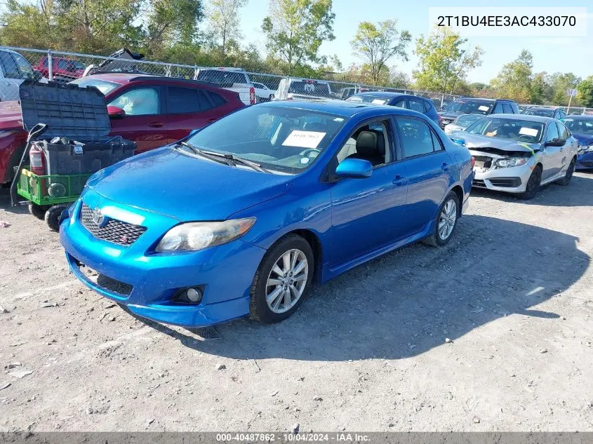 2010 Toyota Corolla S VIN: 2T1BU4EE3AC433070 Lot: 40487862