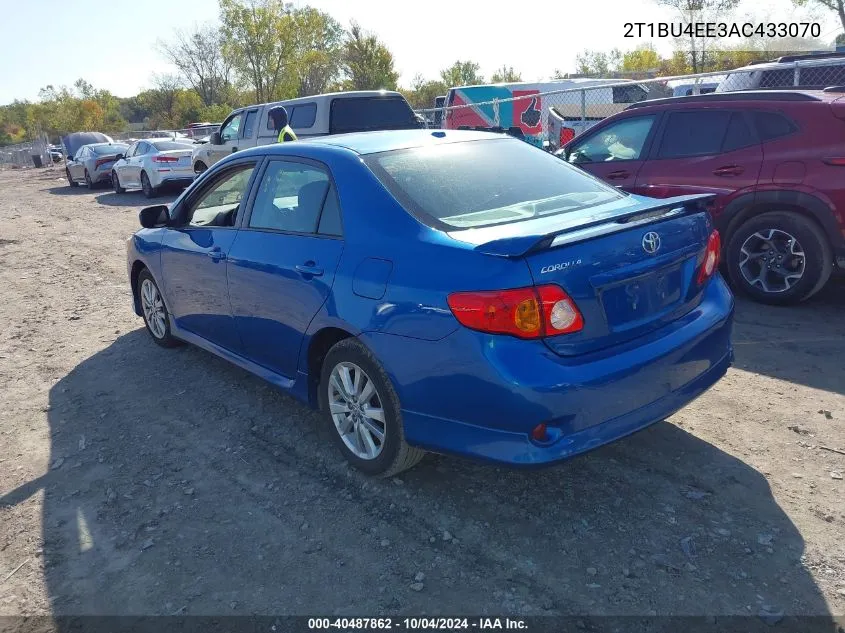 2010 Toyota Corolla S VIN: 2T1BU4EE3AC433070 Lot: 40487862