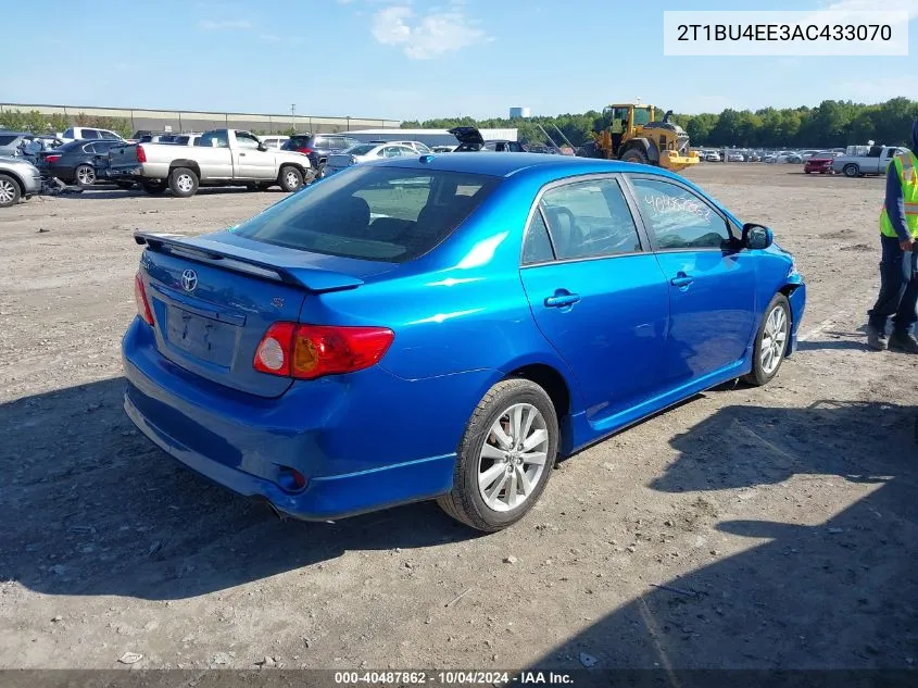 2T1BU4EE3AC433070 2010 Toyota Corolla S