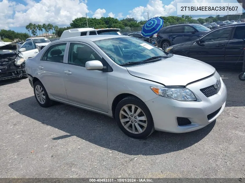 2010 Toyota Corolla Le VIN: 2T1BU4EE8AC387607 Lot: 40493331