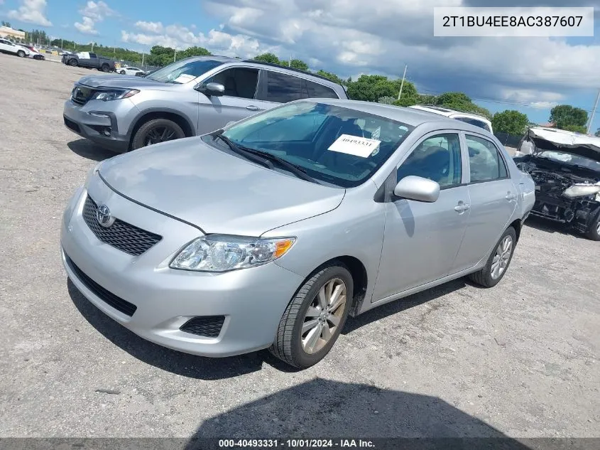 2010 Toyota Corolla Le VIN: 2T1BU4EE8AC387607 Lot: 40493331