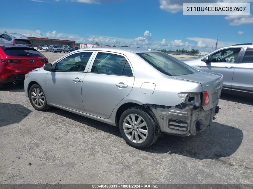 2010 Toyota Corolla Le VIN: 2T1BU4EE8AC387607 Lot: 40493331