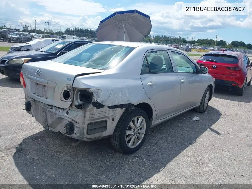 2010 Toyota Corolla Le VIN: 2T1BU4EE8AC387607 Lot: 40493331