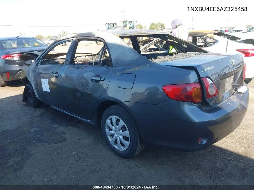 2010 Toyota Corolla Le VIN: 1NXBU4EE6AZ325458 Lot: 40494733