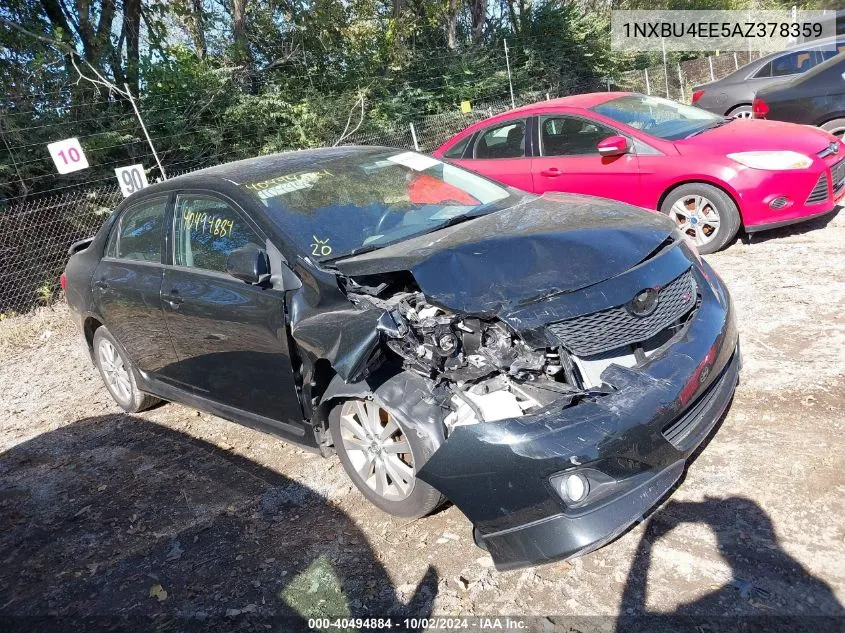 2010 Toyota Corolla S VIN: 1NXBU4EE5AZ378359 Lot: 40494884