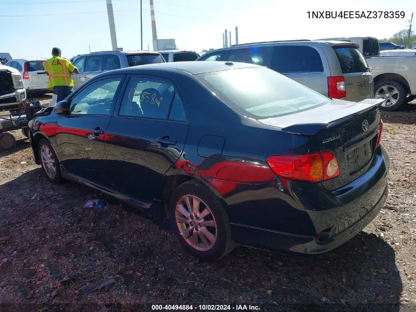 2010 Toyota Corolla S VIN: 1NXBU4EE5AZ378359 Lot: 40494884