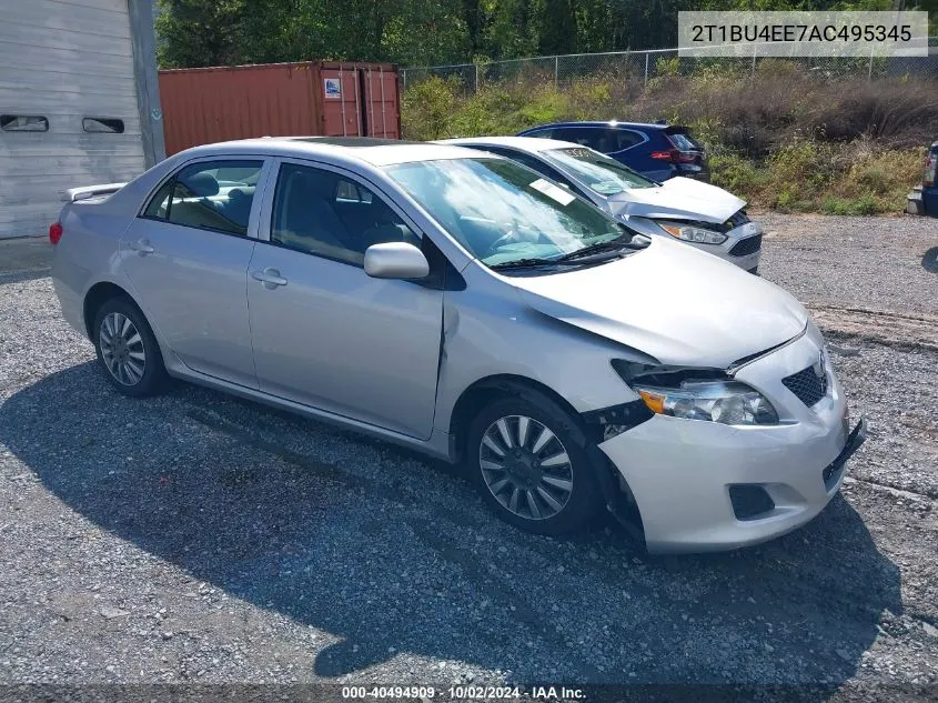 2010 Toyota Corolla Le VIN: 2T1BU4EE7AC495345 Lot: 40494909