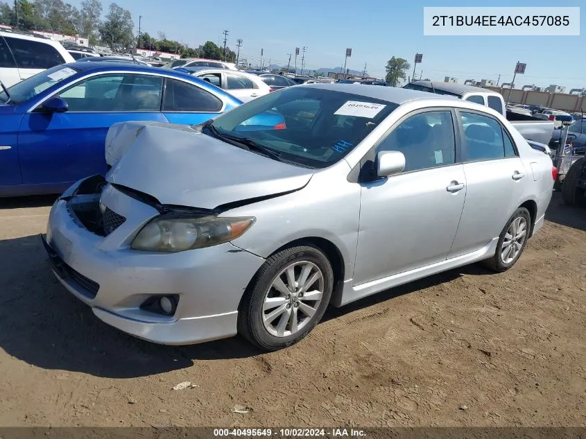 2010 Toyota Corolla S VIN: 2T1BU4EE4AC457085 Lot: 40495649