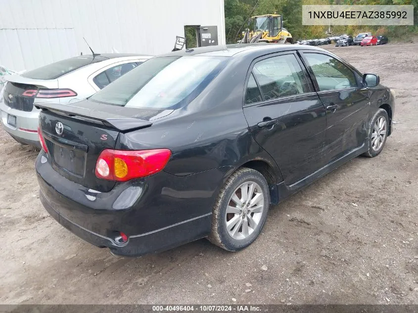 2010 Toyota Corolla S VIN: 1NXBU4EE7AZ385992 Lot: 40496404