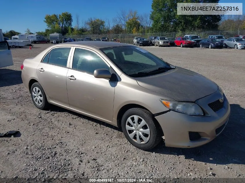 2010 Toyota Corolla Le VIN: 1NXBU4EE7AZ257316 Lot: 40499167