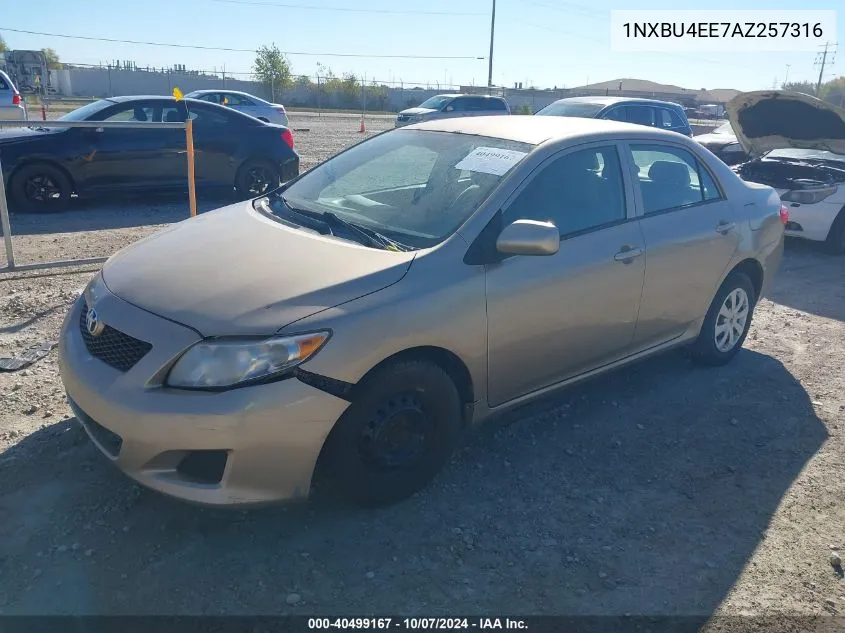 2010 Toyota Corolla Le VIN: 1NXBU4EE7AZ257316 Lot: 40499167