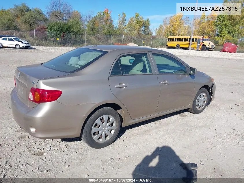 2010 Toyota Corolla Le VIN: 1NXBU4EE7AZ257316 Lot: 40499167