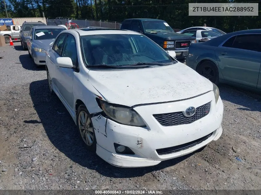 2010 Toyota Corolla S VIN: 2T1BU4EE1AC288952 Lot: 40500843