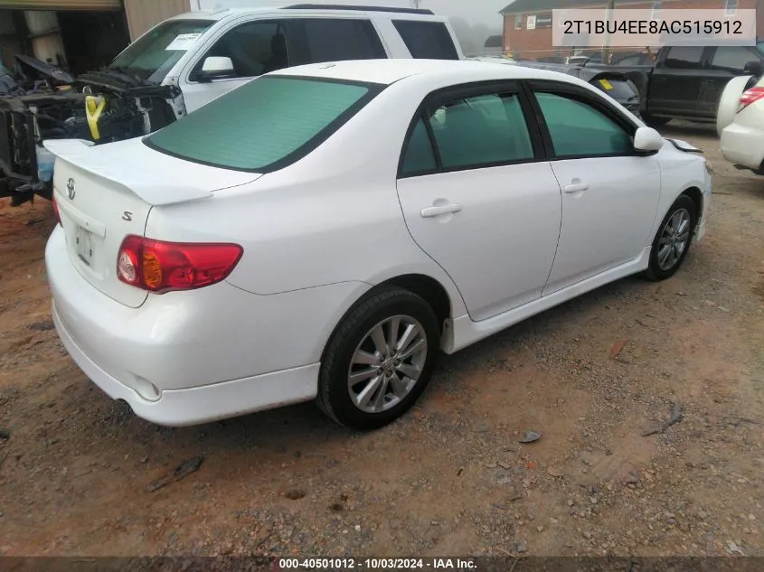 2010 Toyota Corolla S VIN: 2T1BU4EE8AC515912 Lot: 40501012