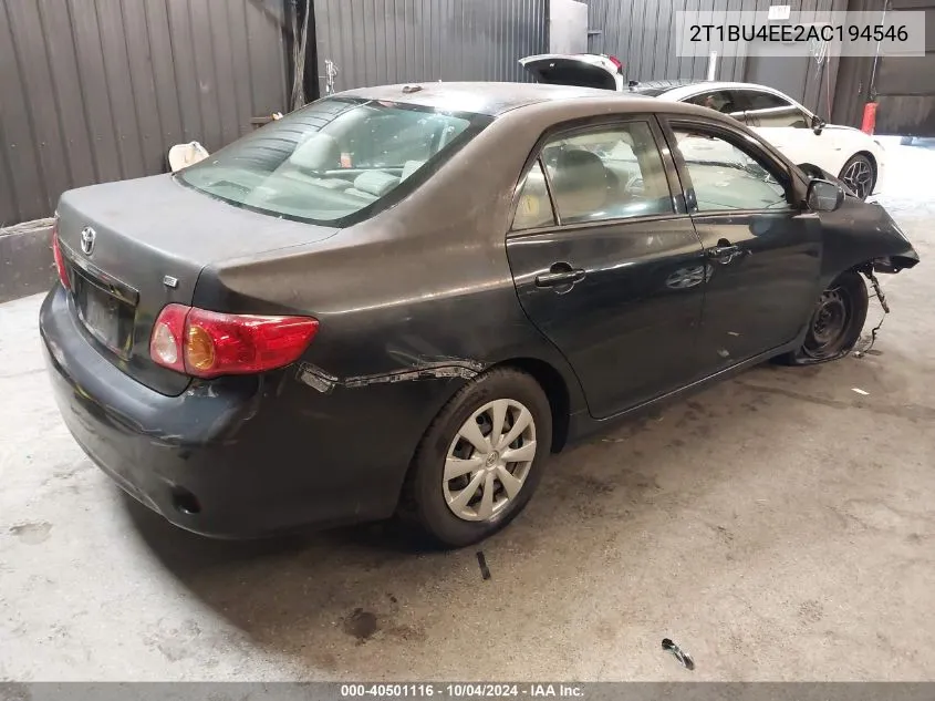 2T1BU4EE2AC194546 2010 Toyota Corolla Le