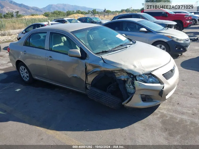 2010 Toyota Corolla Le VIN: 2T1BU4EE2AC371029 Lot: 40501292