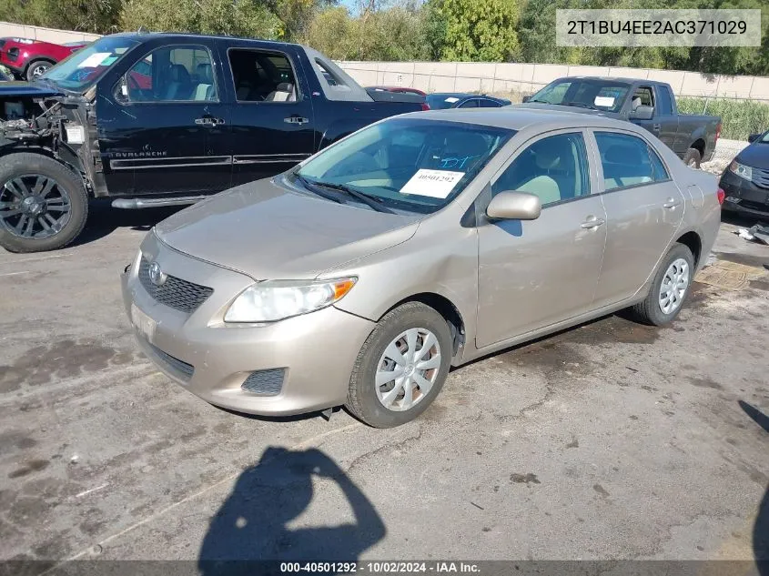 2010 Toyota Corolla Le VIN: 2T1BU4EE2AC371029 Lot: 40501292