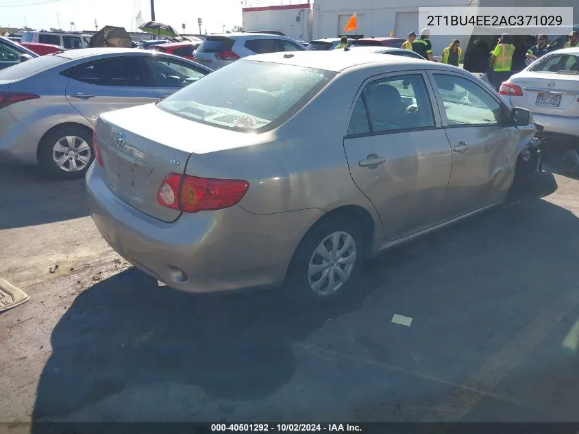 2010 Toyota Corolla Le VIN: 2T1BU4EE2AC371029 Lot: 40501292