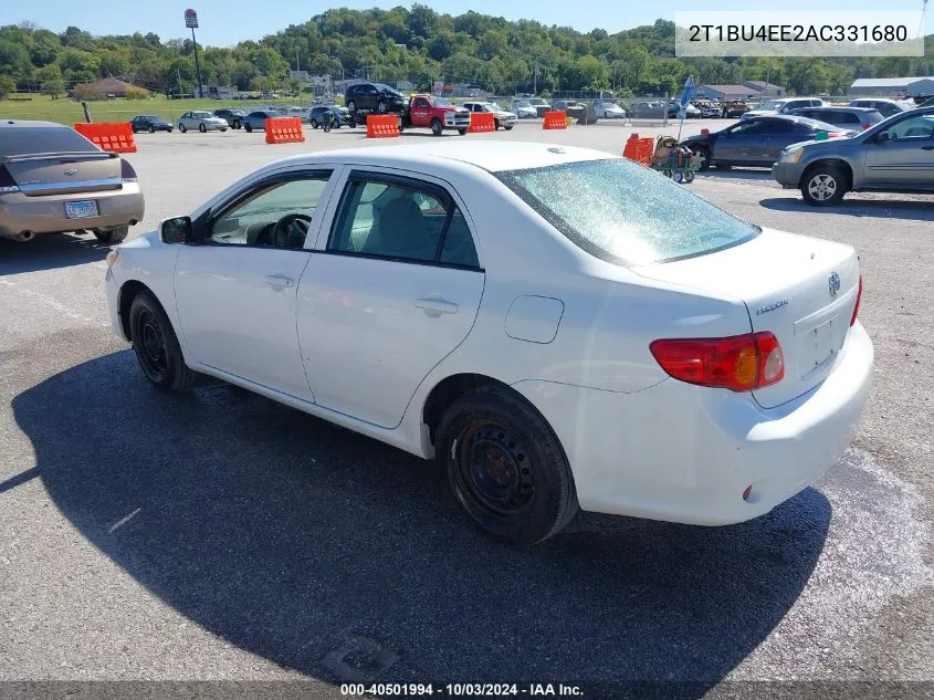 2010 Toyota Corolla Le VIN: 2T1BU4EE2AC331680 Lot: 40501994