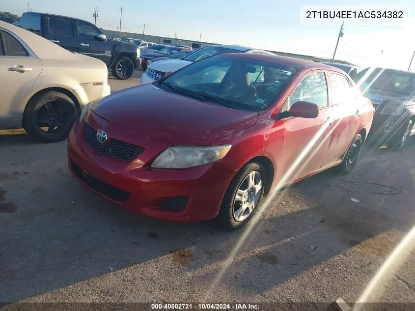 2010 Toyota Corolla Le VIN: 2T1BU4EE1AC534382 Lot: 40502721