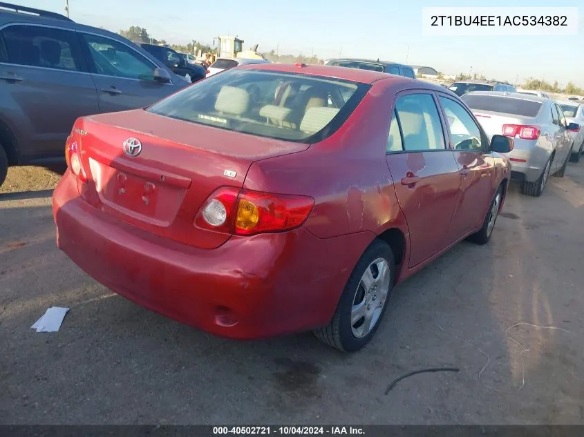 2010 Toyota Corolla Le VIN: 2T1BU4EE1AC534382 Lot: 40502721