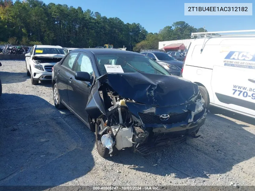 2010 Toyota Corolla Le VIN: 2T1BU4EE1AC312182 Lot: 40505747