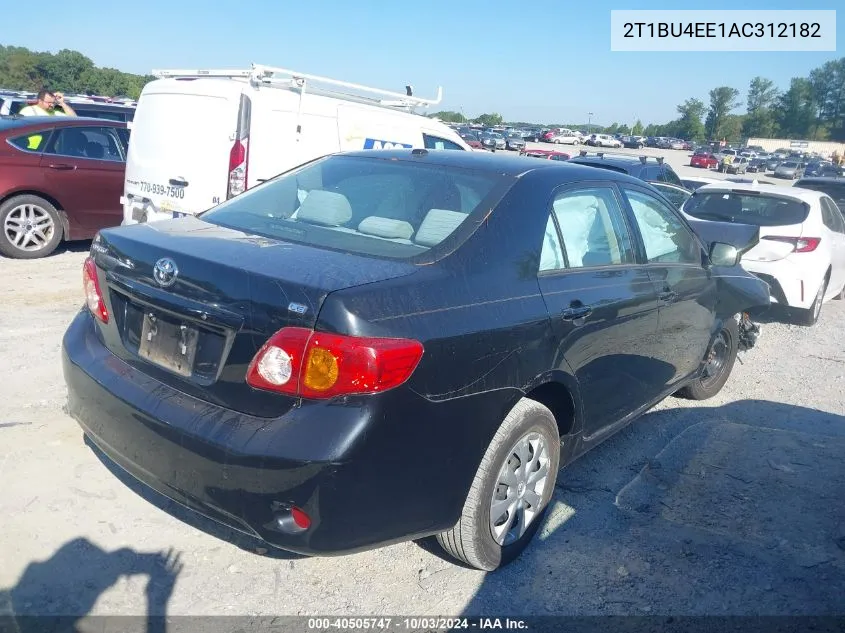 2010 Toyota Corolla Le VIN: 2T1BU4EE1AC312182 Lot: 40505747