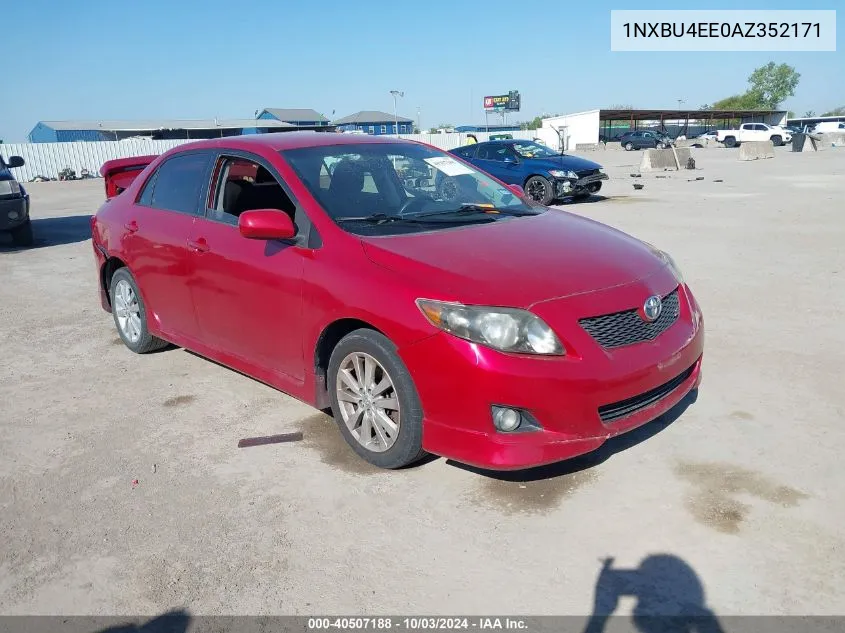 2010 Toyota Corolla S VIN: 1NXBU4EE0AZ352171 Lot: 40507188