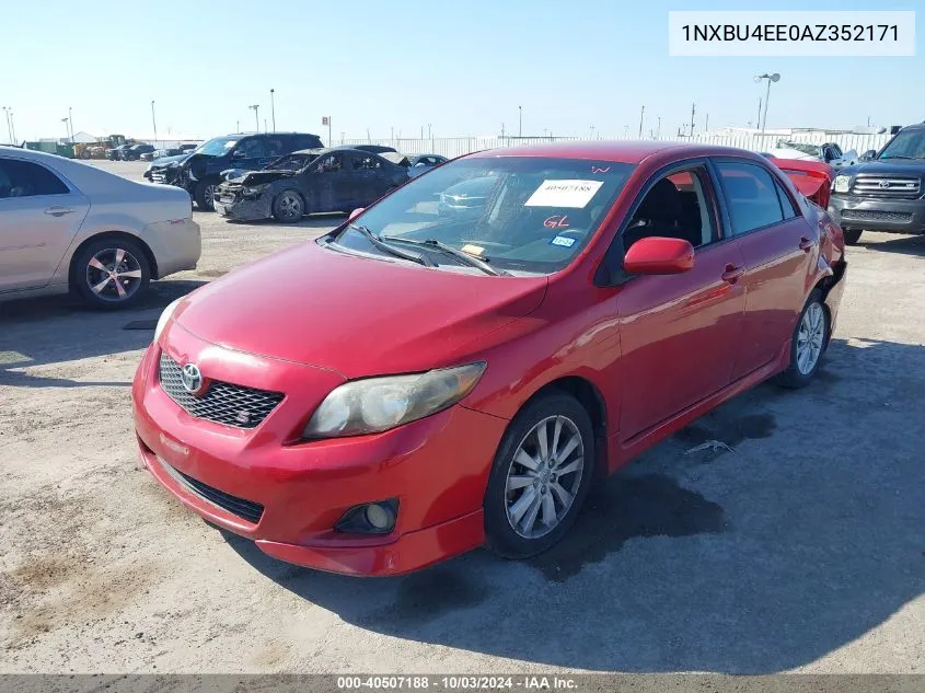 2010 Toyota Corolla S VIN: 1NXBU4EE0AZ352171 Lot: 40507188