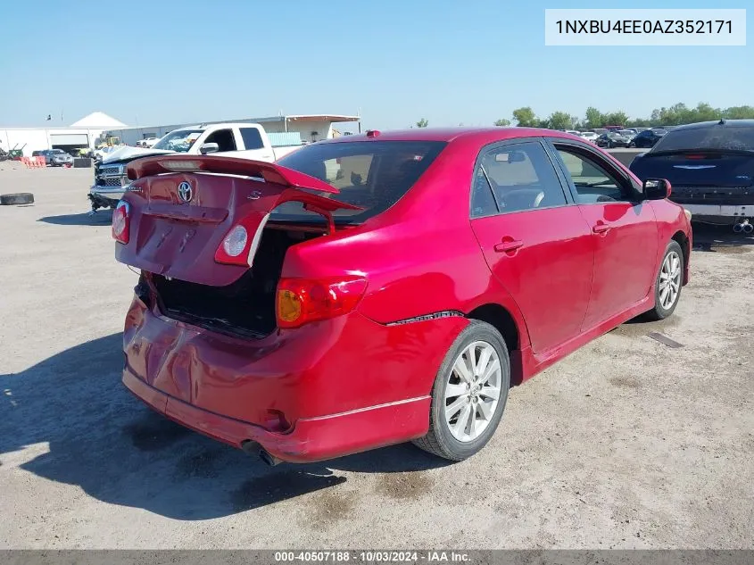 2010 Toyota Corolla S VIN: 1NXBU4EE0AZ352171 Lot: 40507188