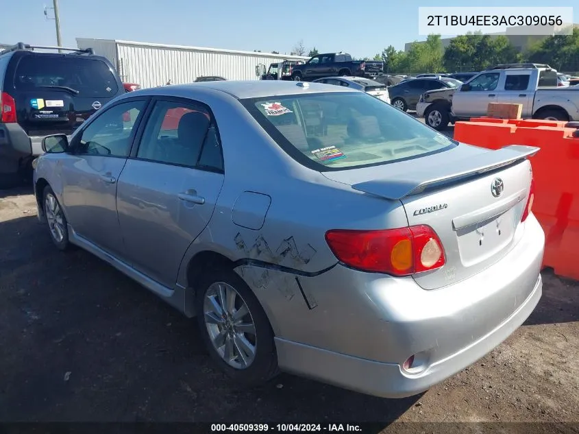 2010 Toyota Corolla S VIN: 2T1BU4EE3AC309056 Lot: 40509399