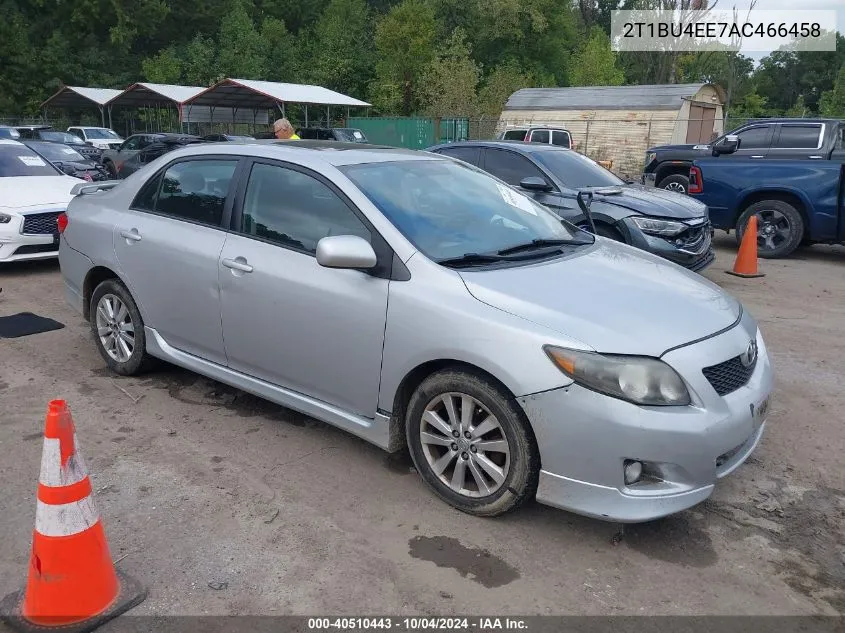 2010 Toyota Corolla S VIN: 2T1BU4EE7AC466458 Lot: 40510443