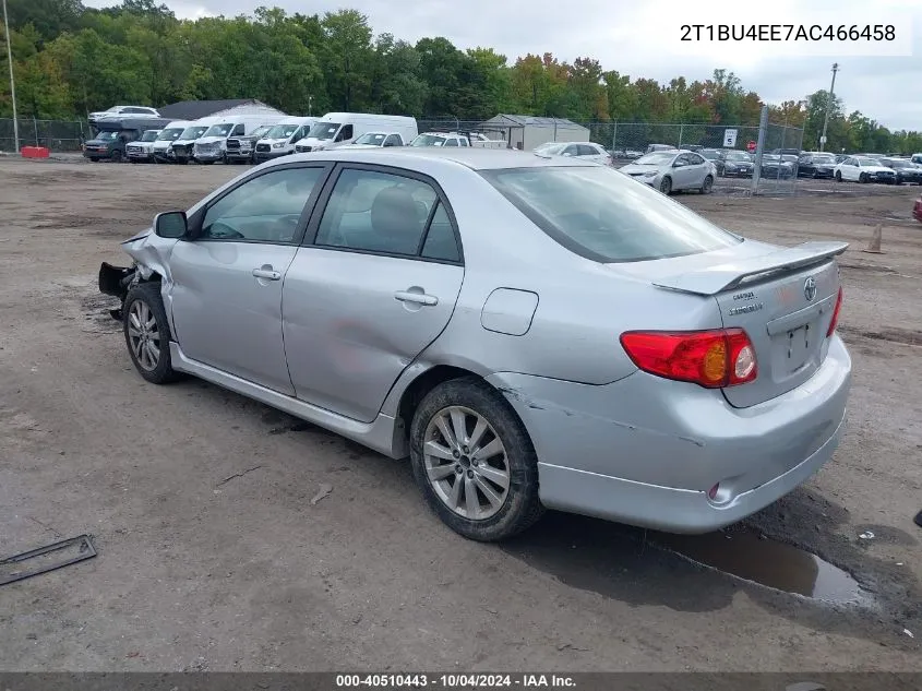 2010 Toyota Corolla S VIN: 2T1BU4EE7AC466458 Lot: 40510443