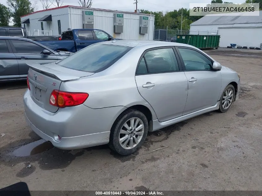 2010 Toyota Corolla S VIN: 2T1BU4EE7AC466458 Lot: 40510443