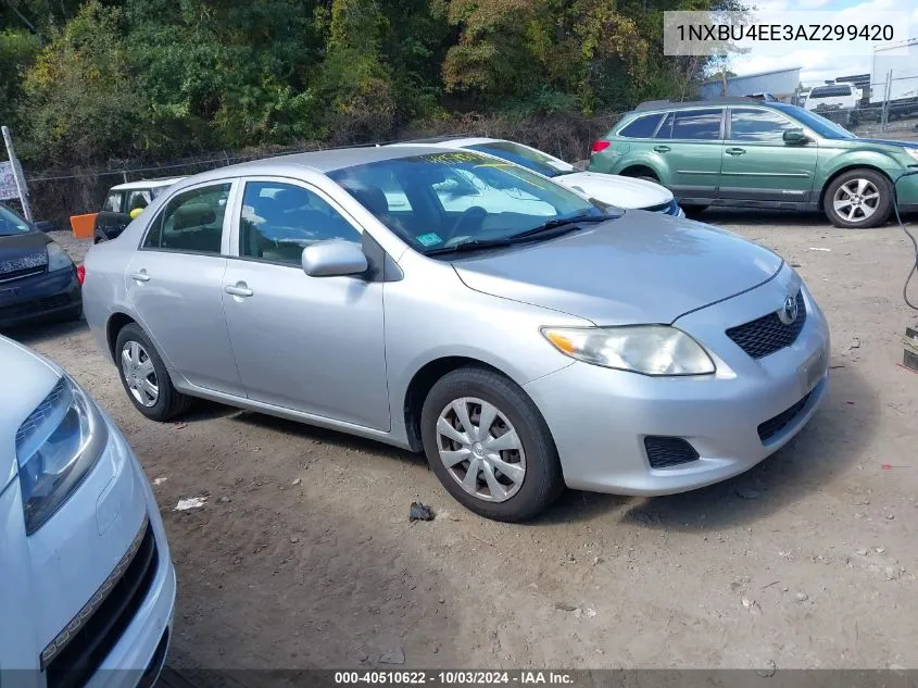 2010 Toyota Corolla Le VIN: 1NXBU4EE3AZ299420 Lot: 40510622