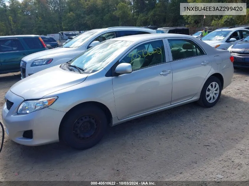 2010 Toyota Corolla Le VIN: 1NXBU4EE3AZ299420 Lot: 40510622