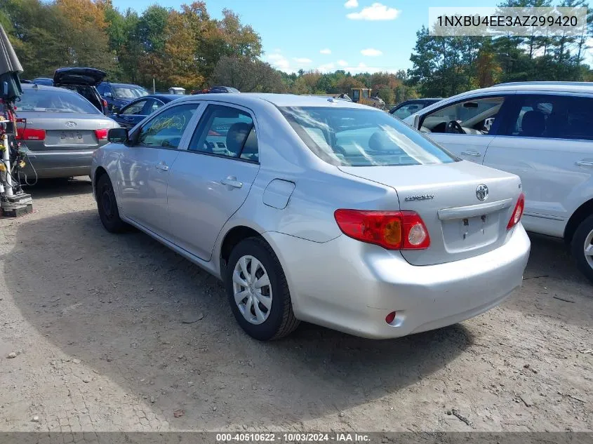 2010 Toyota Corolla Le VIN: 1NXBU4EE3AZ299420 Lot: 40510622