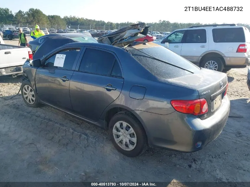 2010 Toyota Corolla S/Le/Xle VIN: 2T1BU4EE1AC488732 Lot: 40513793