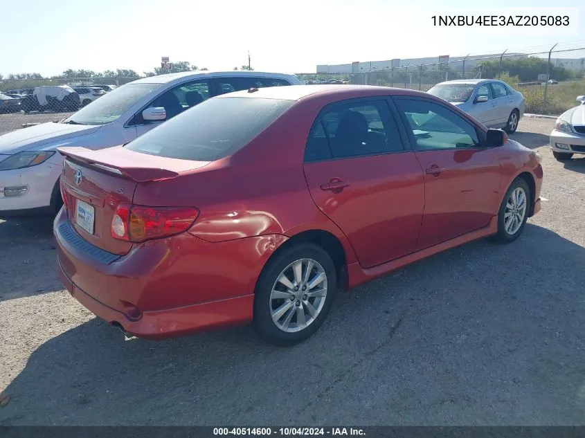 2010 Toyota Corolla S VIN: 1NXBU4EE3AZ205083 Lot: 40514600