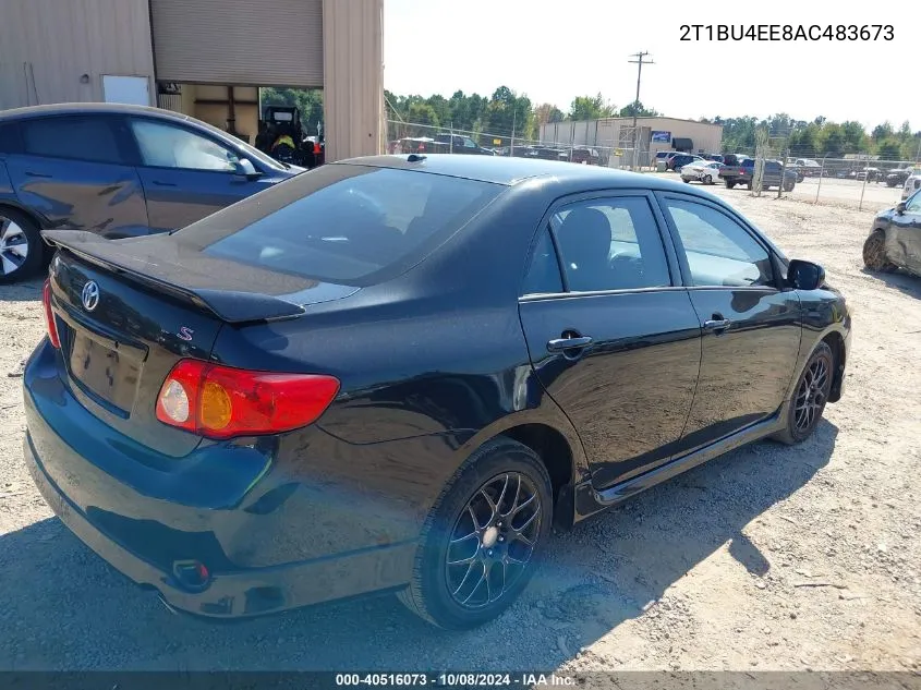 2010 Toyota Corolla S/Le/Xle VIN: 2T1BU4EE8AC483673 Lot: 40516073