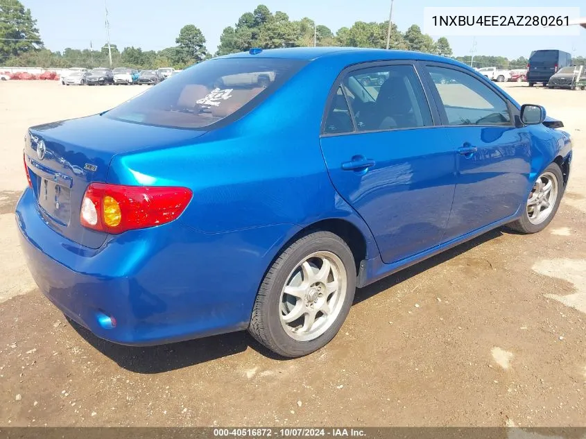 1NXBU4EE2AZ280261 2010 Toyota Corolla Xle