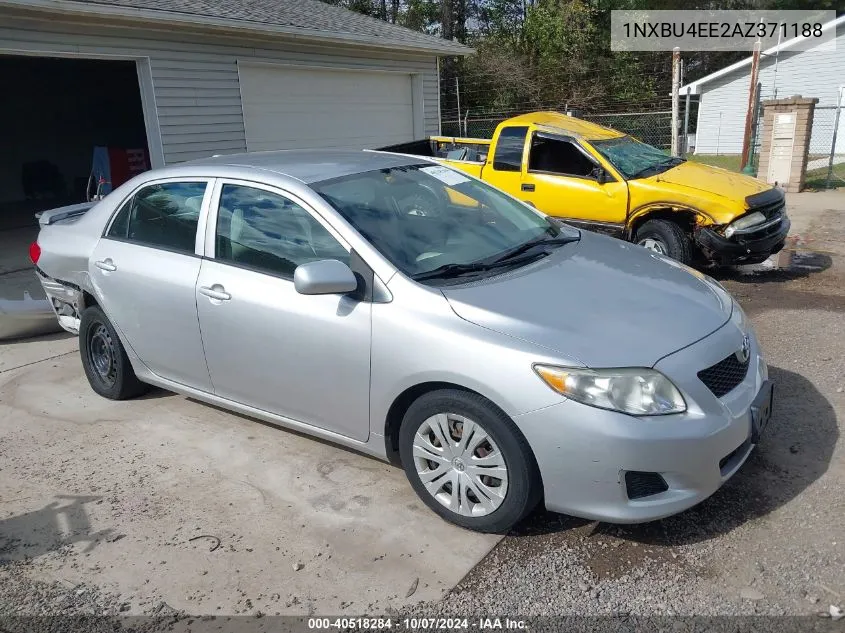 2010 Toyota Corolla Le VIN: 1NXBU4EE2AZ371188 Lot: 40518284