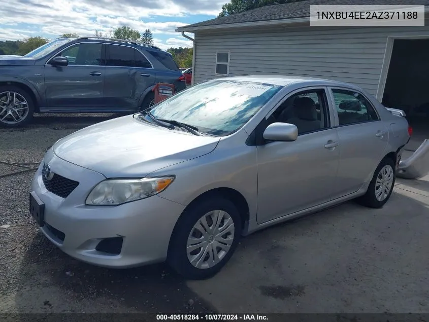 2010 Toyota Corolla Le VIN: 1NXBU4EE2AZ371188 Lot: 40518284