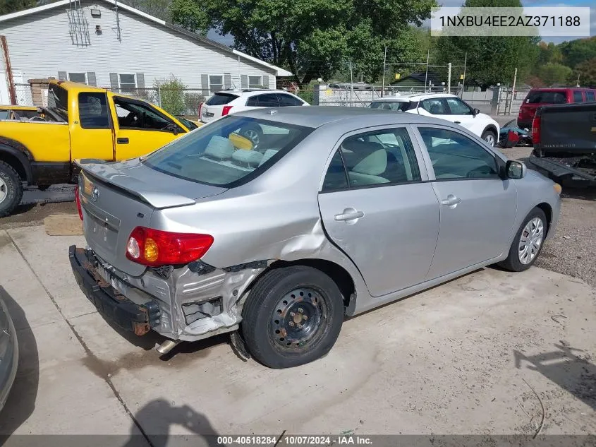 2010 Toyota Corolla Le VIN: 1NXBU4EE2AZ371188 Lot: 40518284