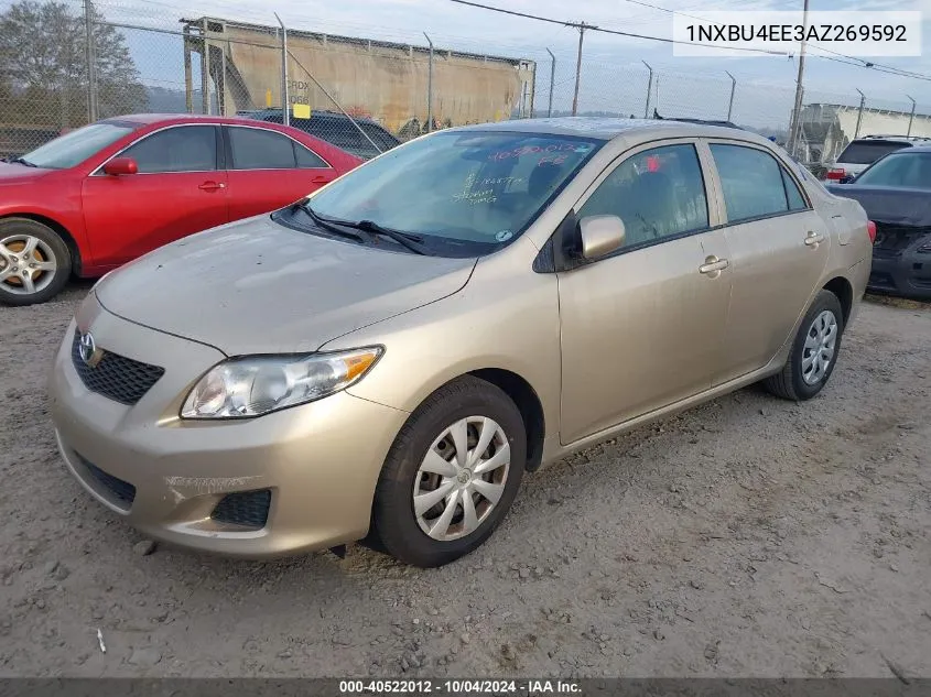 2010 Toyota Corolla Le VIN: 1NXBU4EE3AZ269592 Lot: 40522012