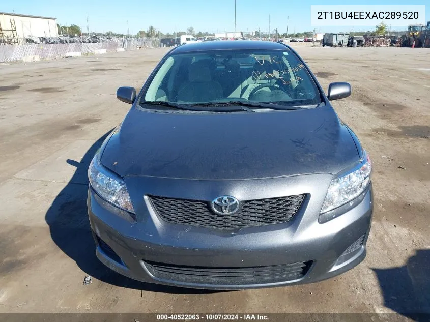 2010 Toyota Corolla Le VIN: 2T1BU4EEXAC289520 Lot: 40522063