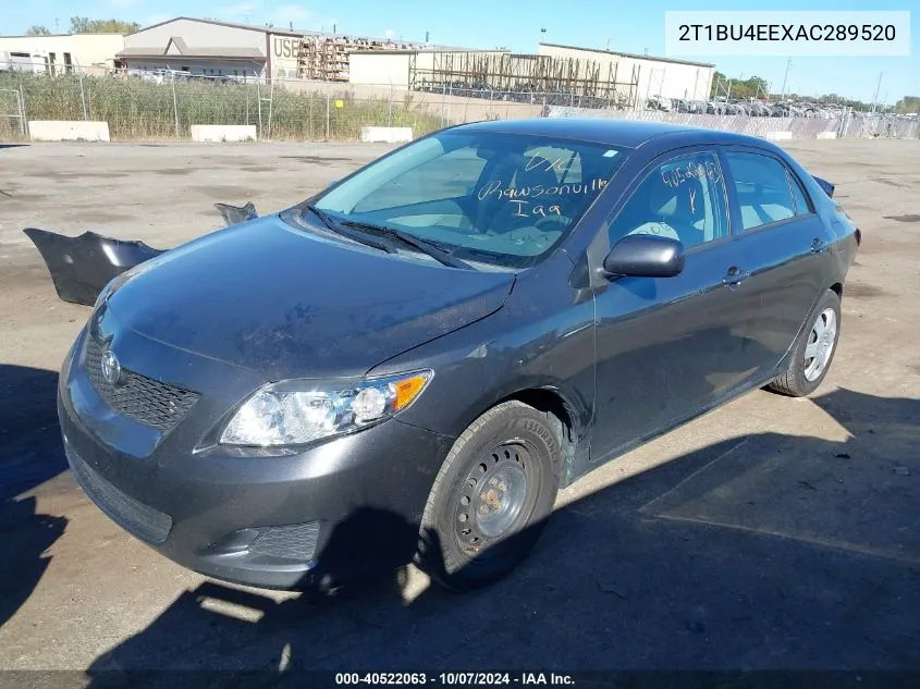 2010 Toyota Corolla Le VIN: 2T1BU4EEXAC289520 Lot: 40522063